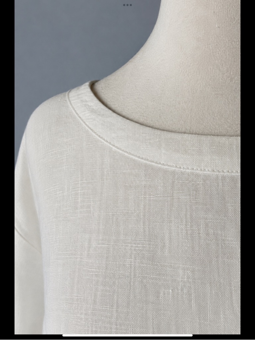 Tyler Boe 100% Linen Colorblock Tunic Blouse White Lavender Navy Size L - Picture 8 of 16